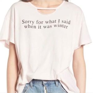 wildfox sorry for what i said in the winter t-shirt